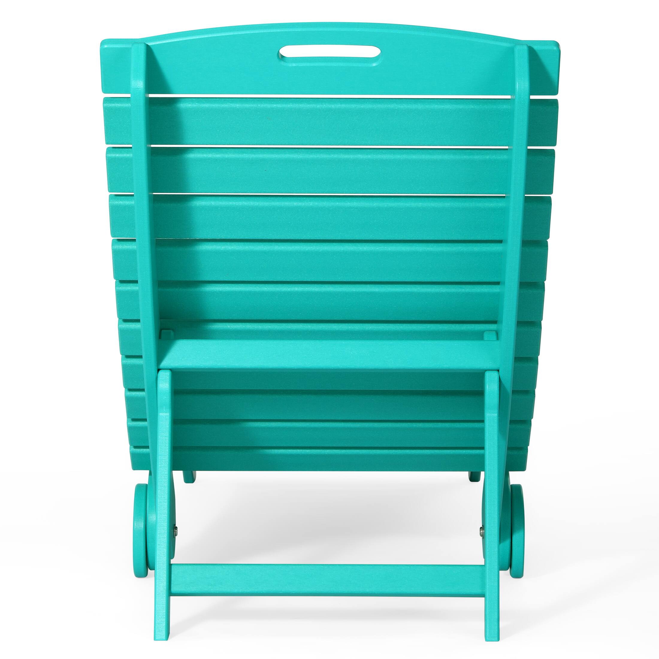 Back. WestinTrends - WestinTrends Ventura Outdoor HDPE In-Pool Patio Chaise Lounge Chair With Wheels - Turquoise.