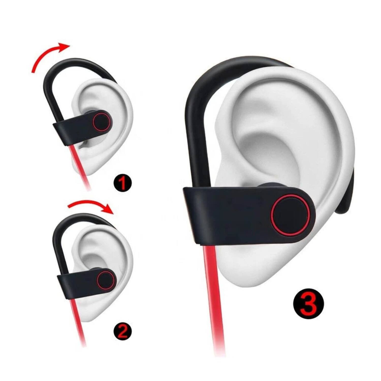 Back. Stock Preferred - Waterproof Bluetooth 5.0 Earbuds Wireless In-Ear Stereo Sport Headphones with Mic Blue.