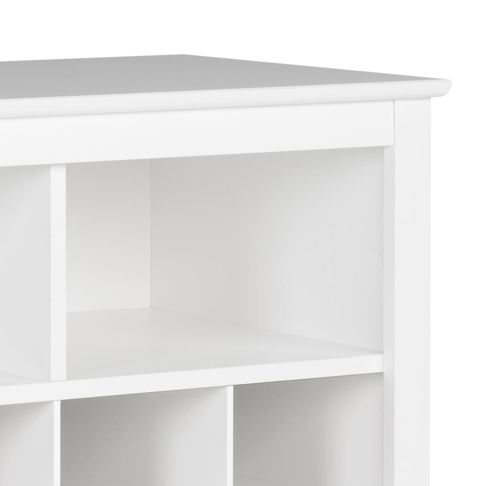 Left. Prepac - 60 inch Shoe Cubby Console , White - White.