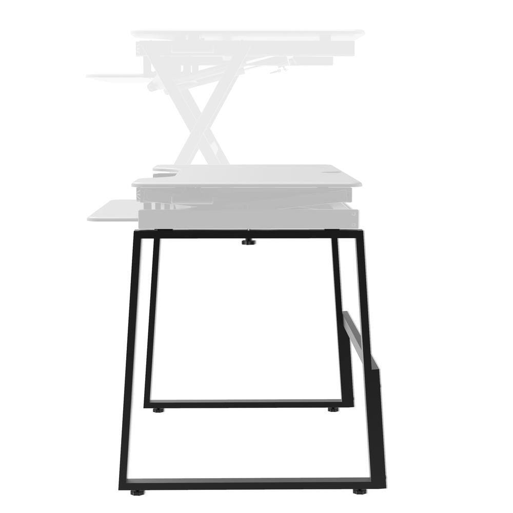 Left. Rocelco - Standing Desk Legs - Home Office Sit Stand Up Workstation Floor Stand for DADR-40 and DADR-46 - Black.