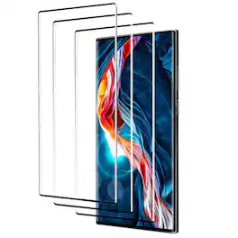 Kitcheniva - Premium Tempered Glass Screen Protector for Samsung Galaxy For Samsung S22 Ultra 3 Pack - Clear