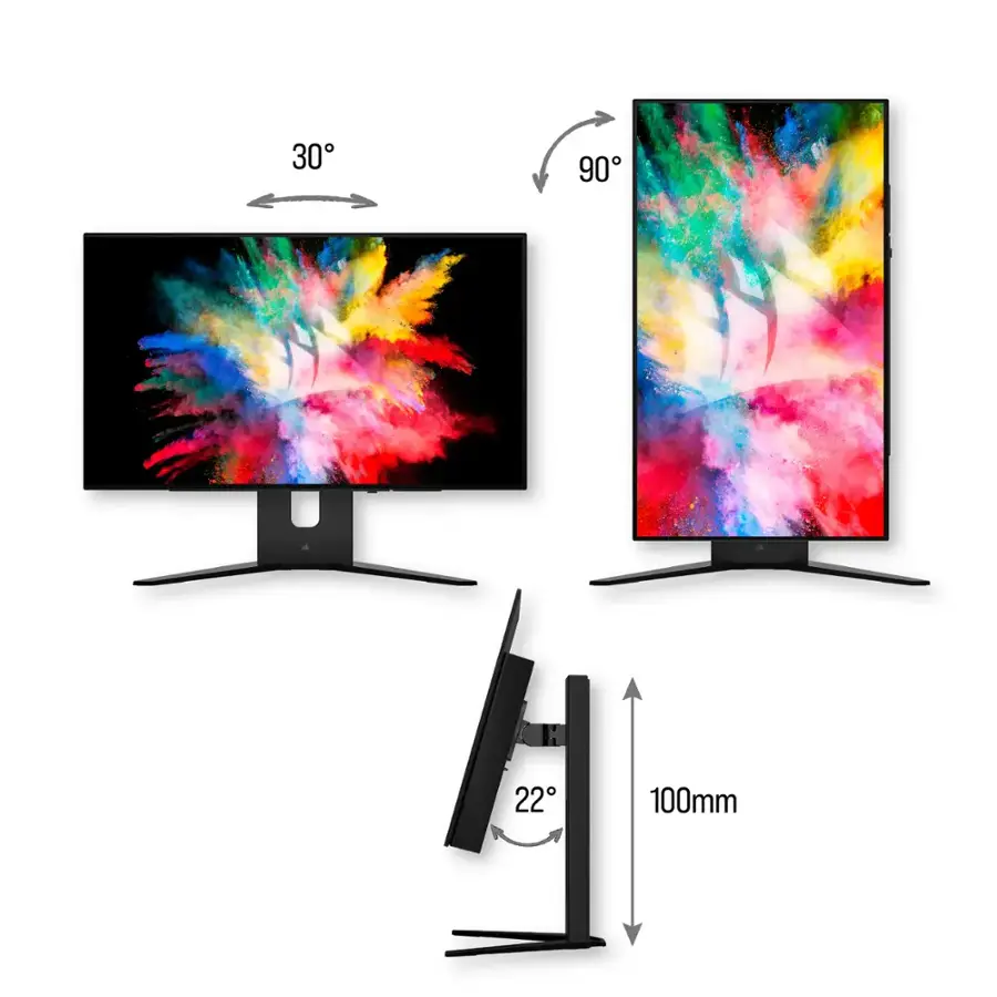 Alt View 26. CORSAIR - XENEON 27" OLED QHD FreeSync Premium and G-SYNC Compatible Gaming Monitor with HDR (HDMI, USB, DisplayPort) - Black.