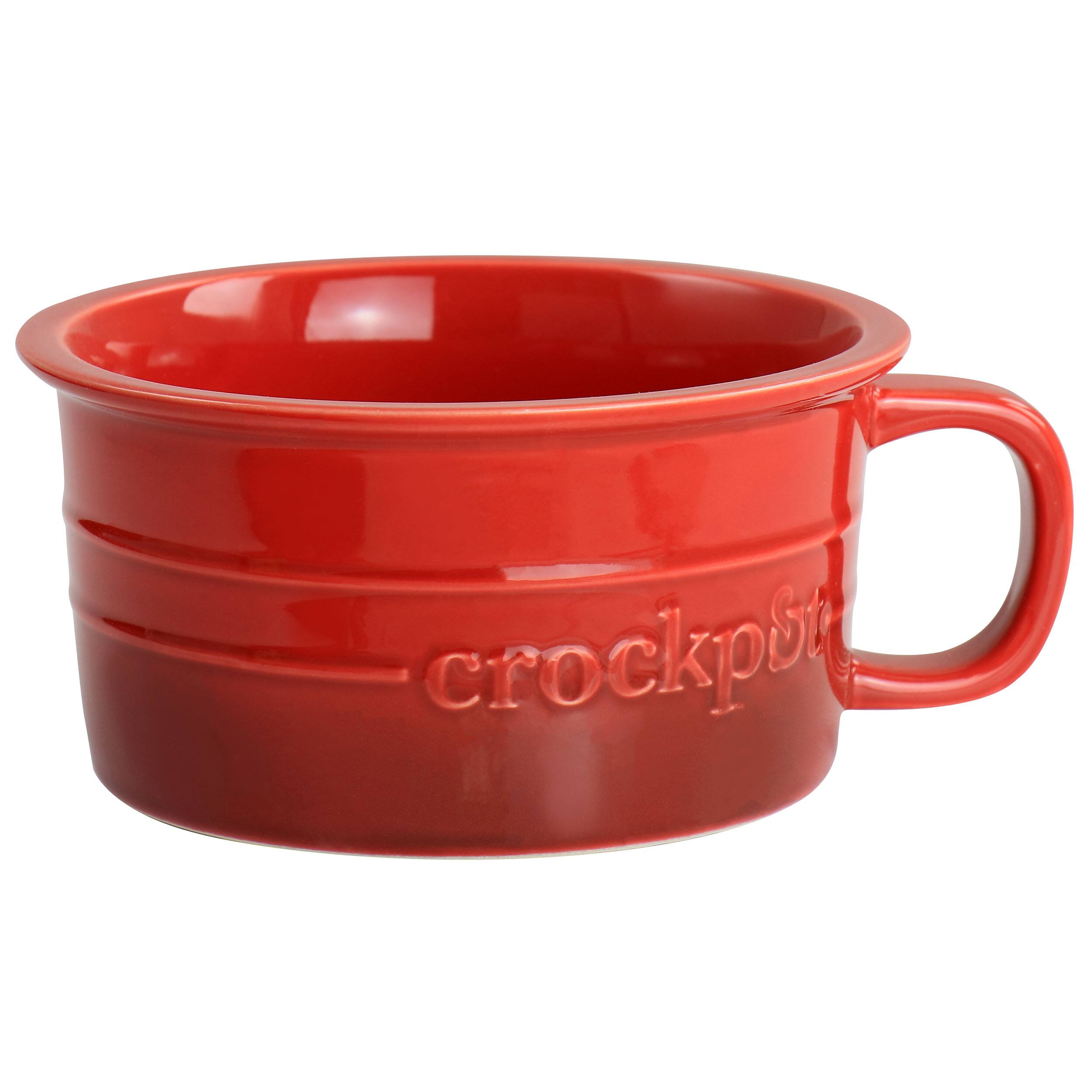 Alt View 2. Crock-Pot - Crock Pot Appleton 24oz Stoneware 4 Piece Soup Mug Set in Gradient Red - Gradient Red.