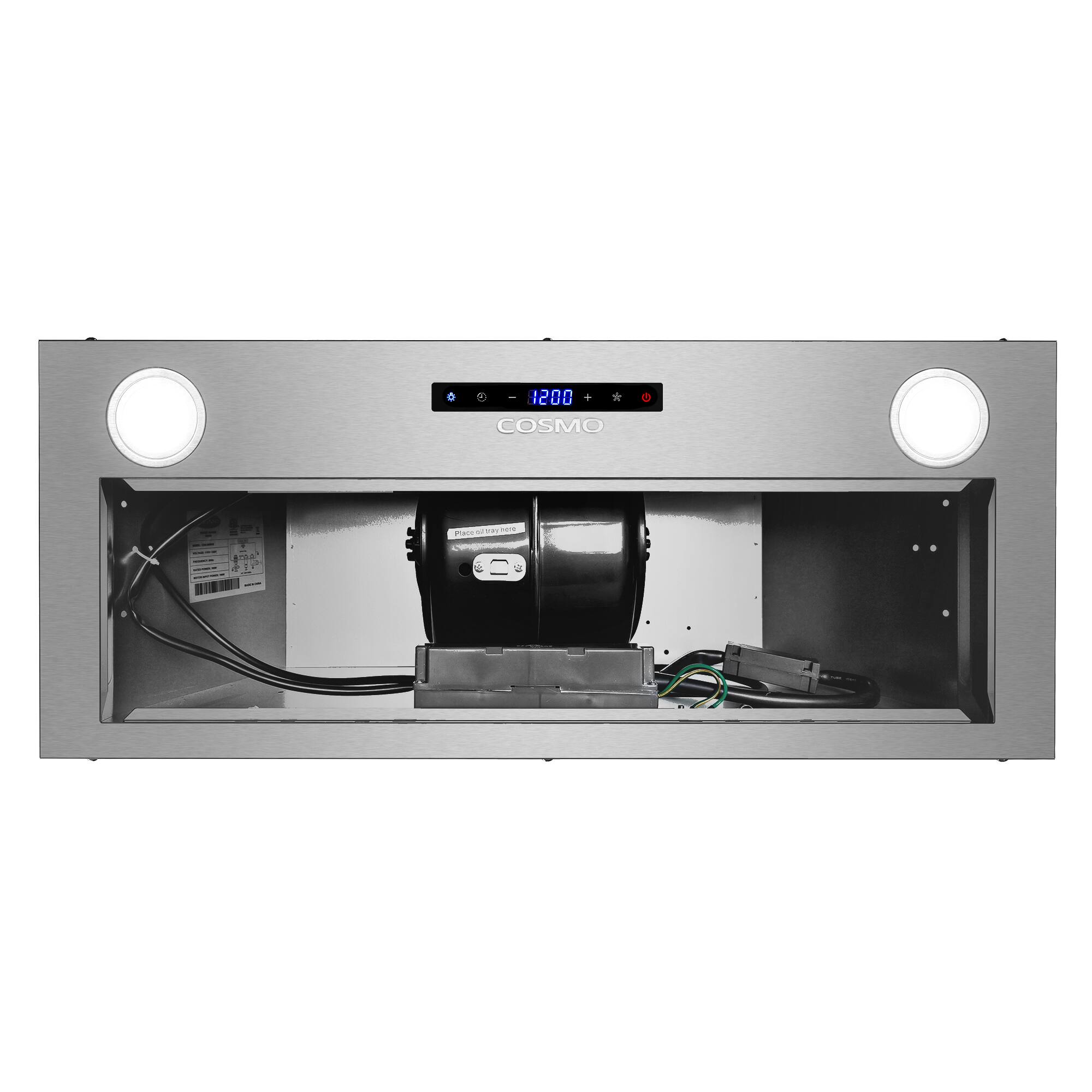 COSMO 30 inches Convertible Range Hood Insert Stainless Steel COS