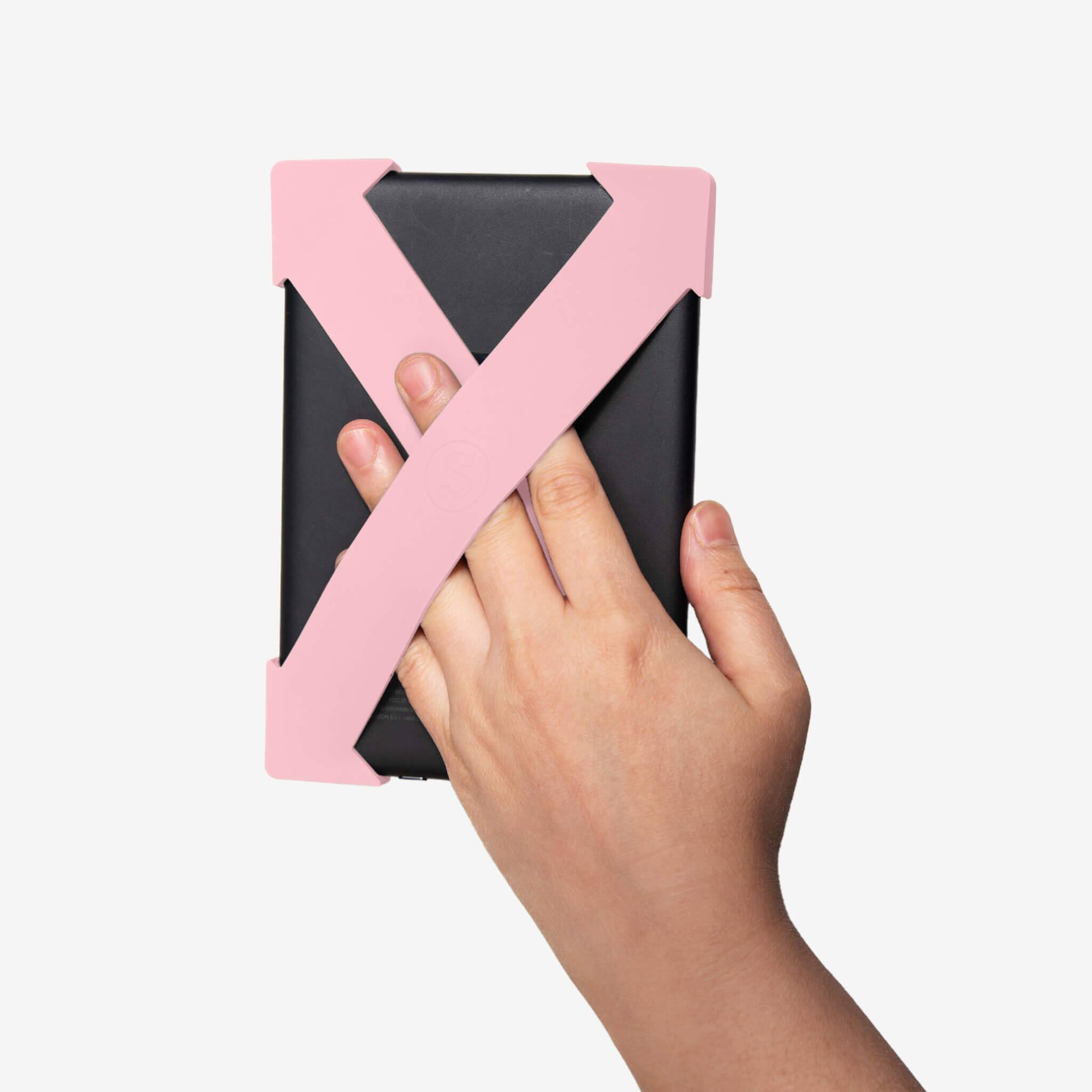 Angle. Strapsicle - Hand Strap for Kindles & Kobos - Paperwhite 7-10 Gen + Most Kobo - 2 Straps - Lightweight Grip - Medium - Blush - Blush.