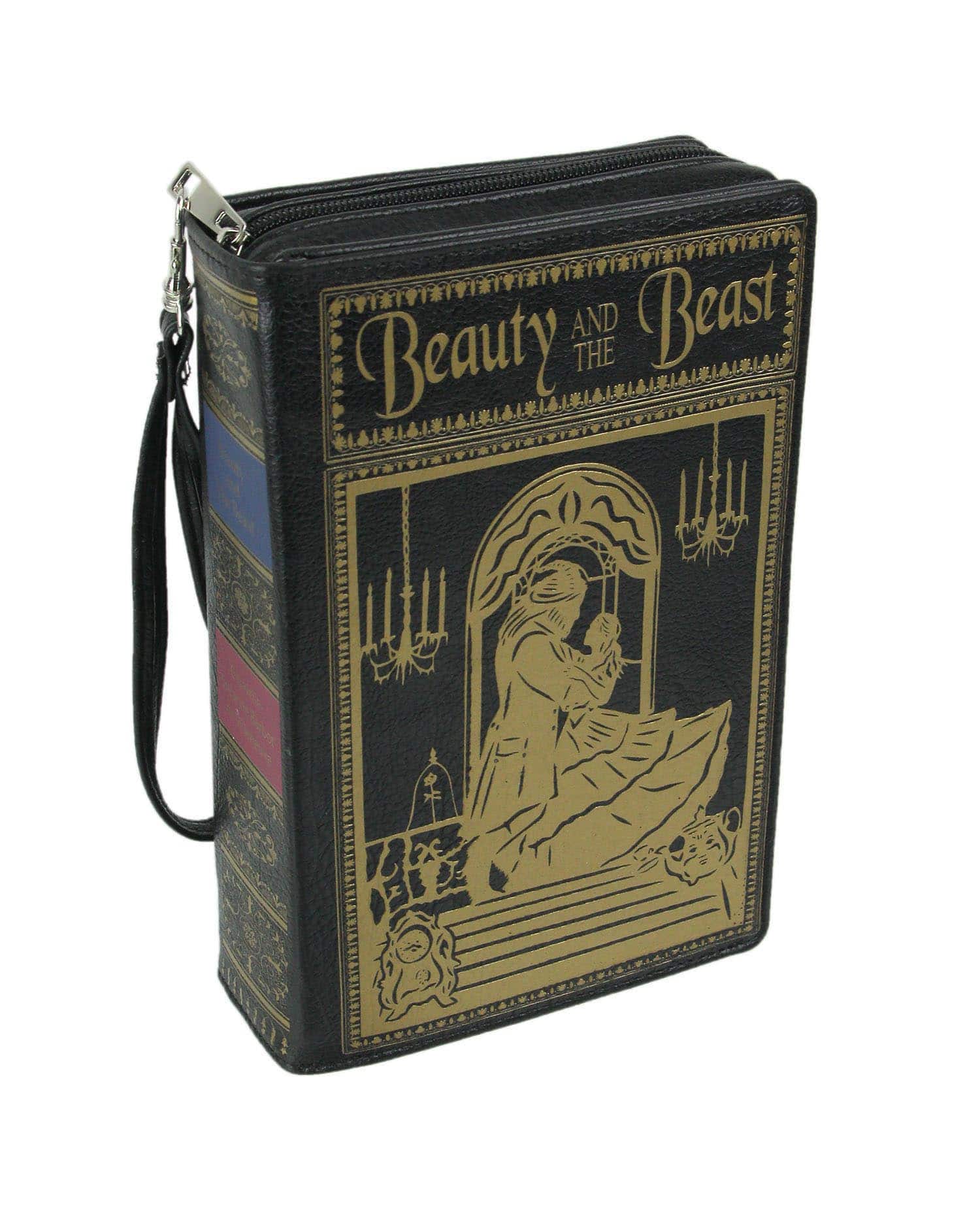 Things2Die4 - Vinyl Beauty and the Beast Book Handbag Novelty Clutch Purse Crossbody Bag - Black price history on PriceWatchPro