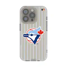 Keyscaper - MLB - Toronto Blue Jays 1977-1988 Cooperstown Pinstripe iPhone Clear Case - 16e - Multicolor