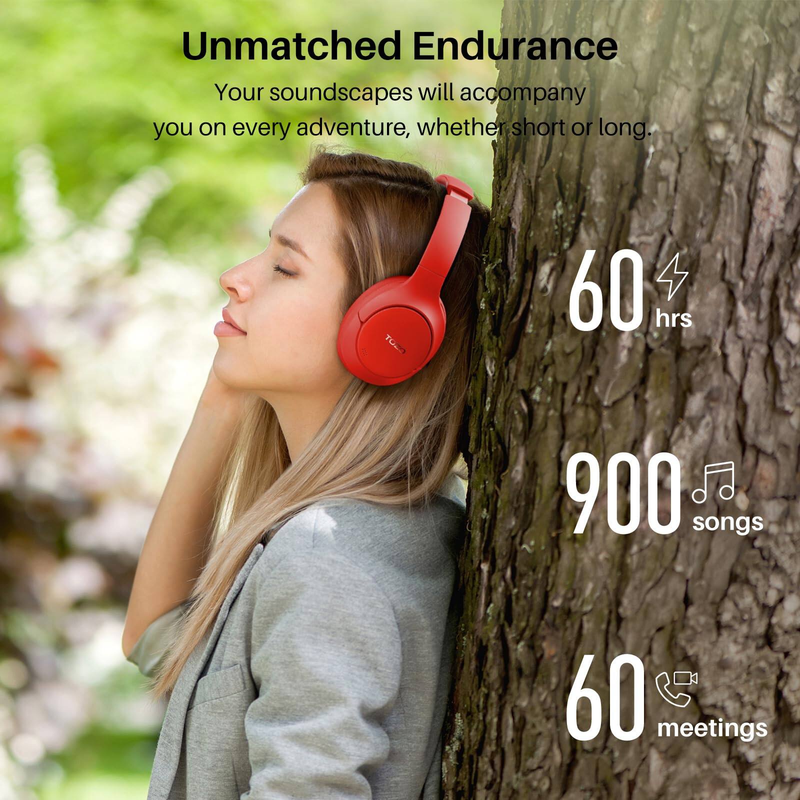 Unmatched Endurance
Your soundscapes will accompany you on every adventure, whether short or long.
60 hrs
900 songs
60 meetings