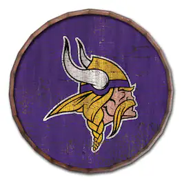 Fan Creations - Minnesota Vikings 24" Cracked Color Barrel Top Sign - Multicolor