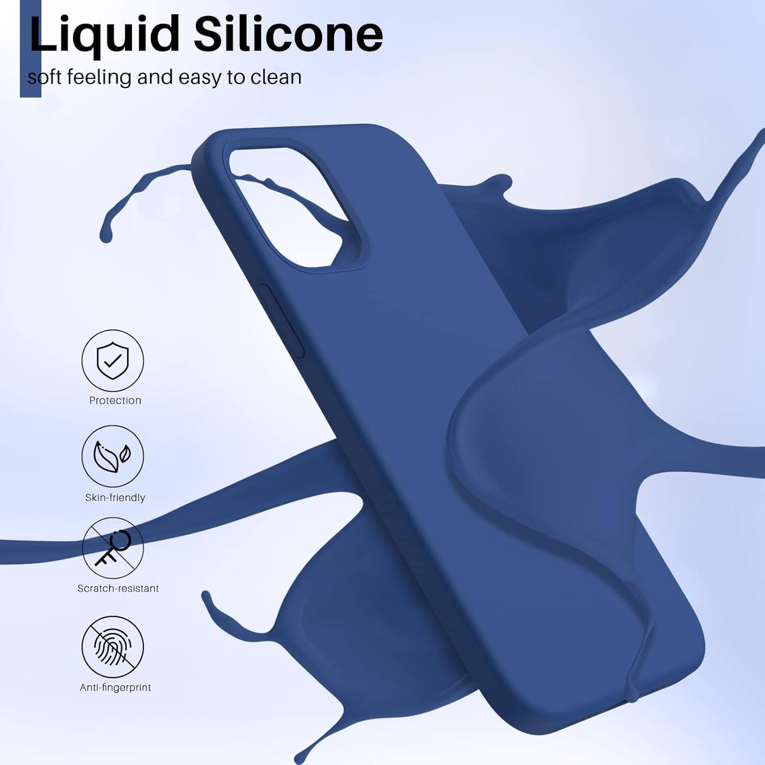 Liquid Silicone, soft feeling and easy to clean, Protection, Skin-friendly, Scratch-resistant, Anti-fingerprint