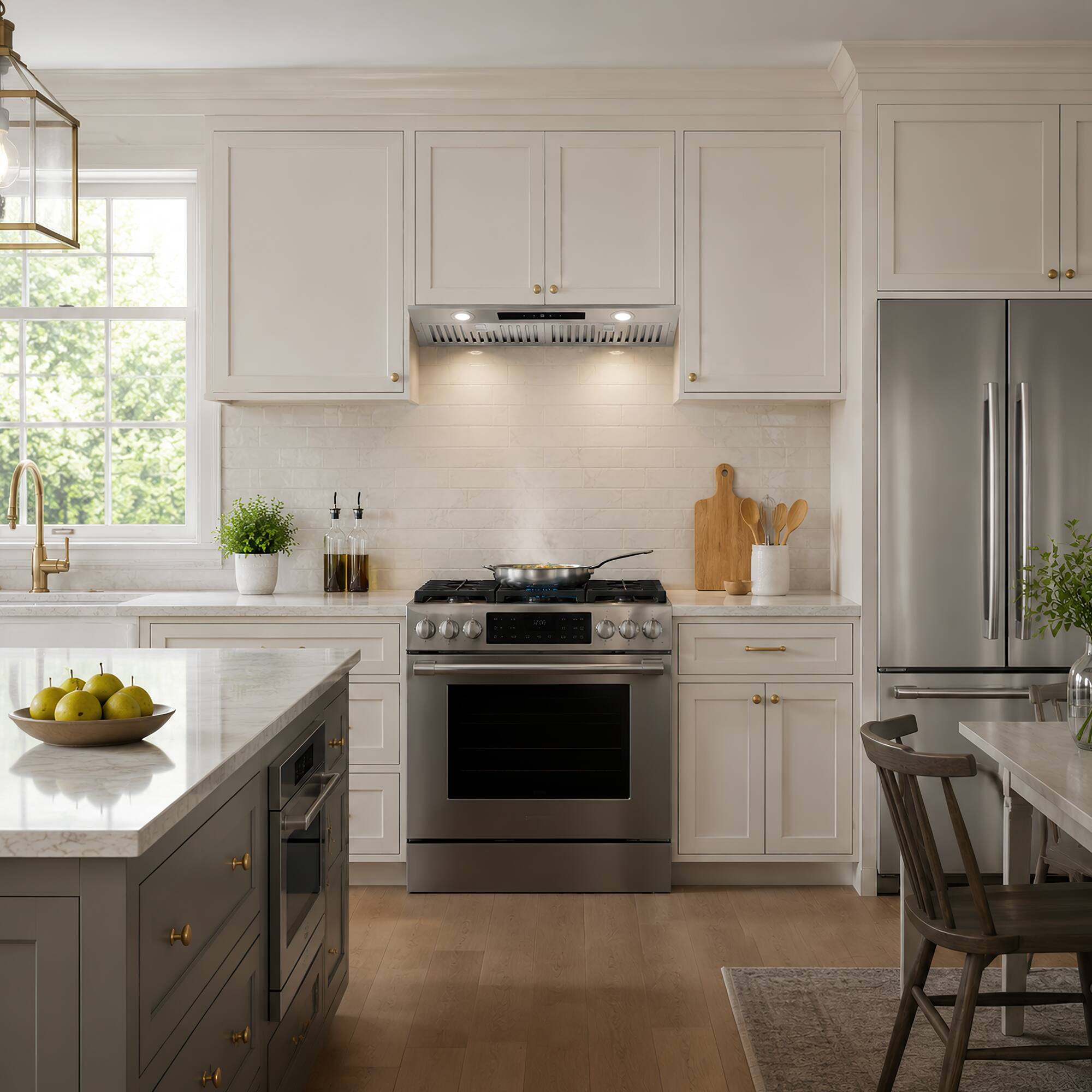 Alt View 4. Breezary - 27.5 inches - Externally Vented - Under cabinet Range Hood - 6-Speed Fan - Stainless Steel.