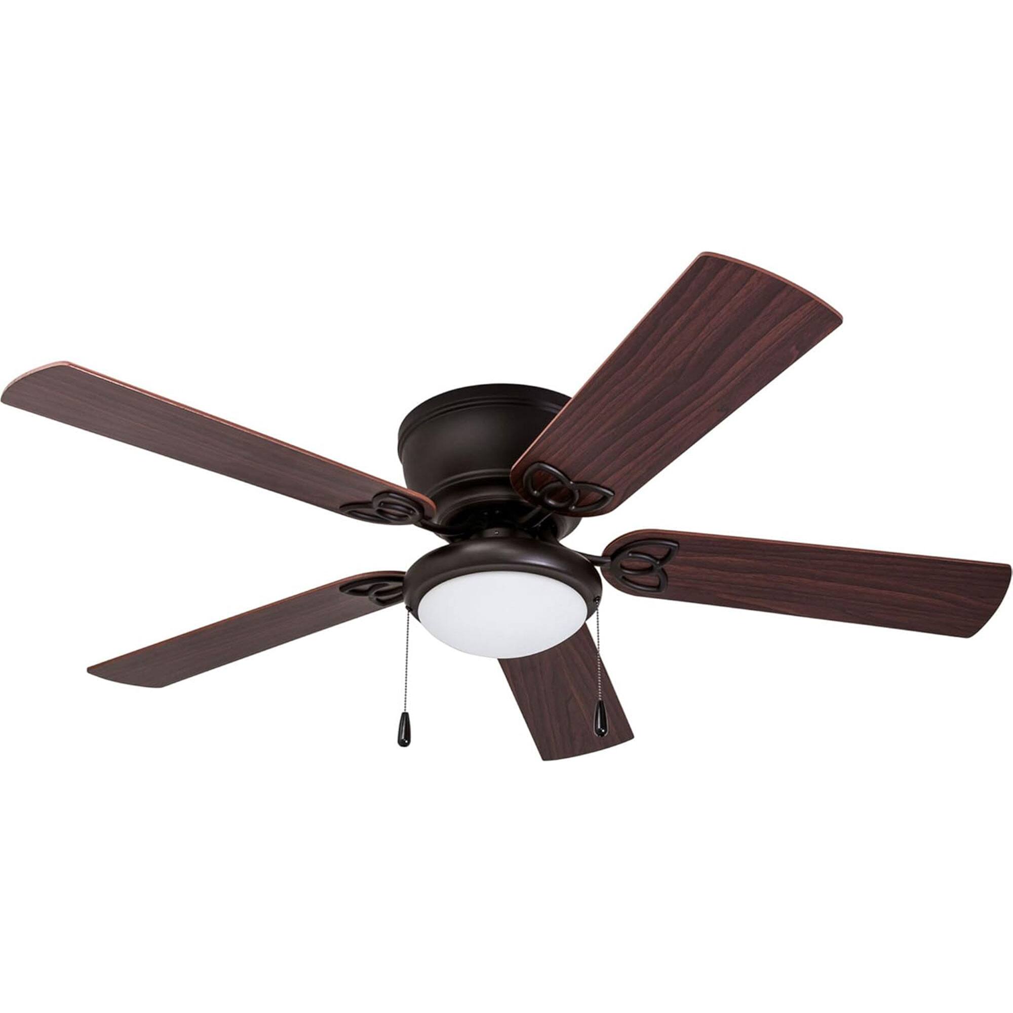 Front. Prominence Home - Prominence Home Benton 52 Inch Indoor LED Ceiling Fan with Pull Chain, Bronze - Bronze.