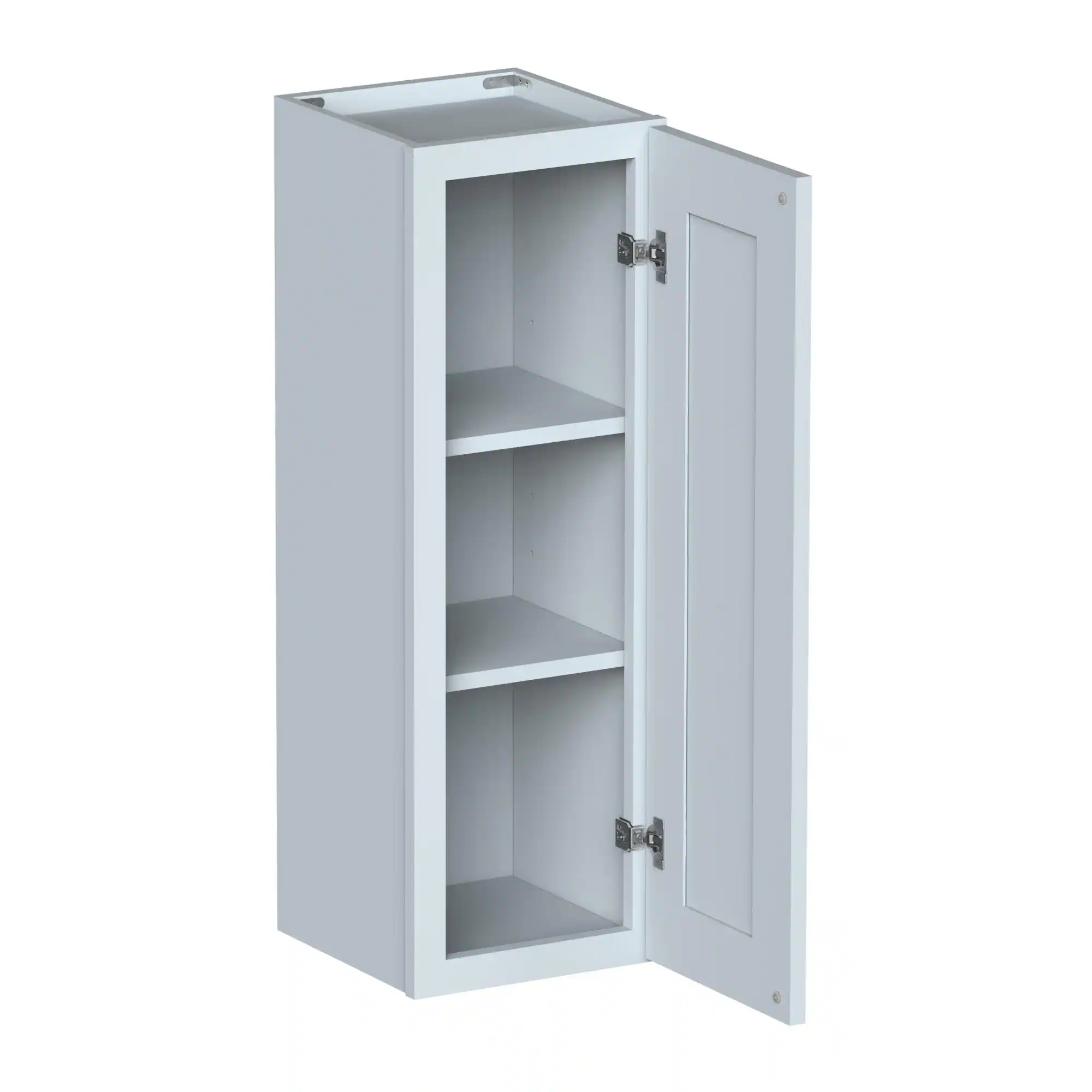 Alt View 2. Boyel Living - 12in.W x0.75in.D x36in.H Dove Gray WALL CABINET Fully assembled Cabinet With One Glass Door - Gray.