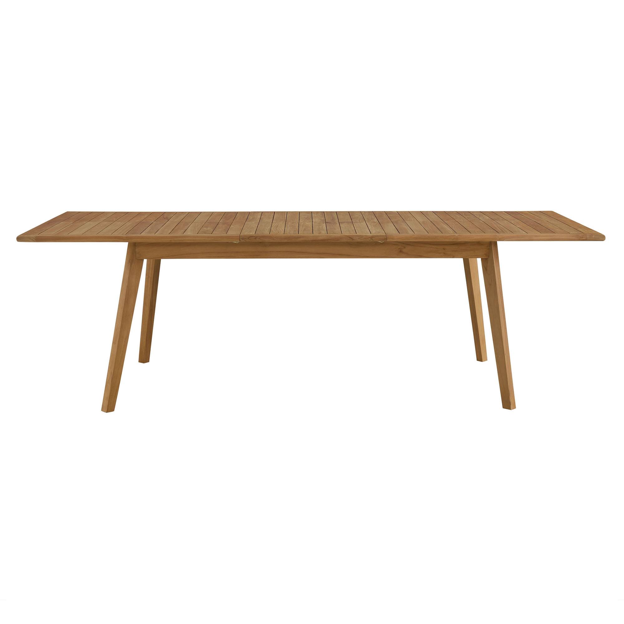 Alt View 4. Modway - Vienna Outdoor Patio Teak Wood Extendable Dining Table by Modway - Natural.