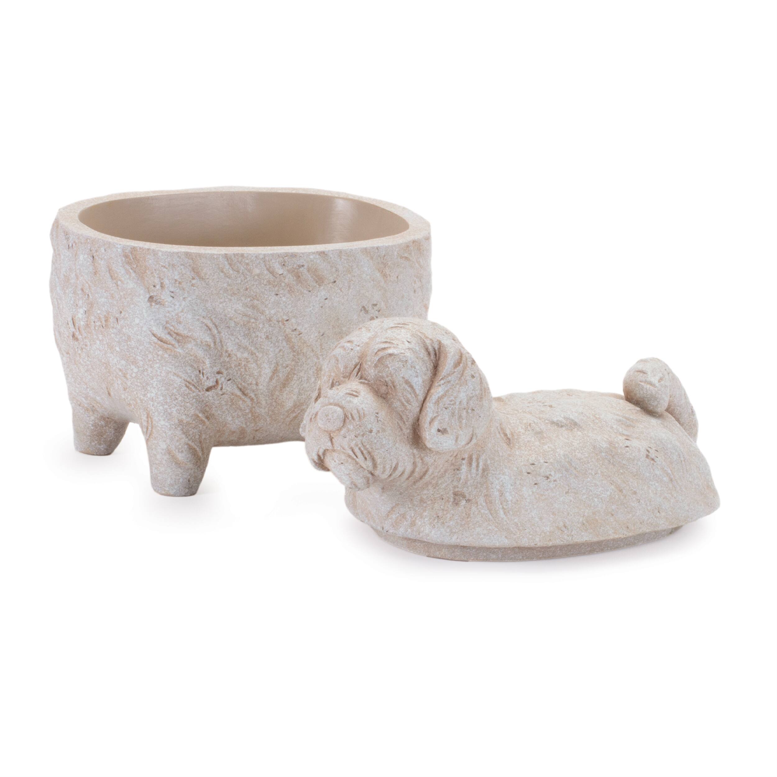 Angle. BreeBe - Dog Box (Set of 4) - White.