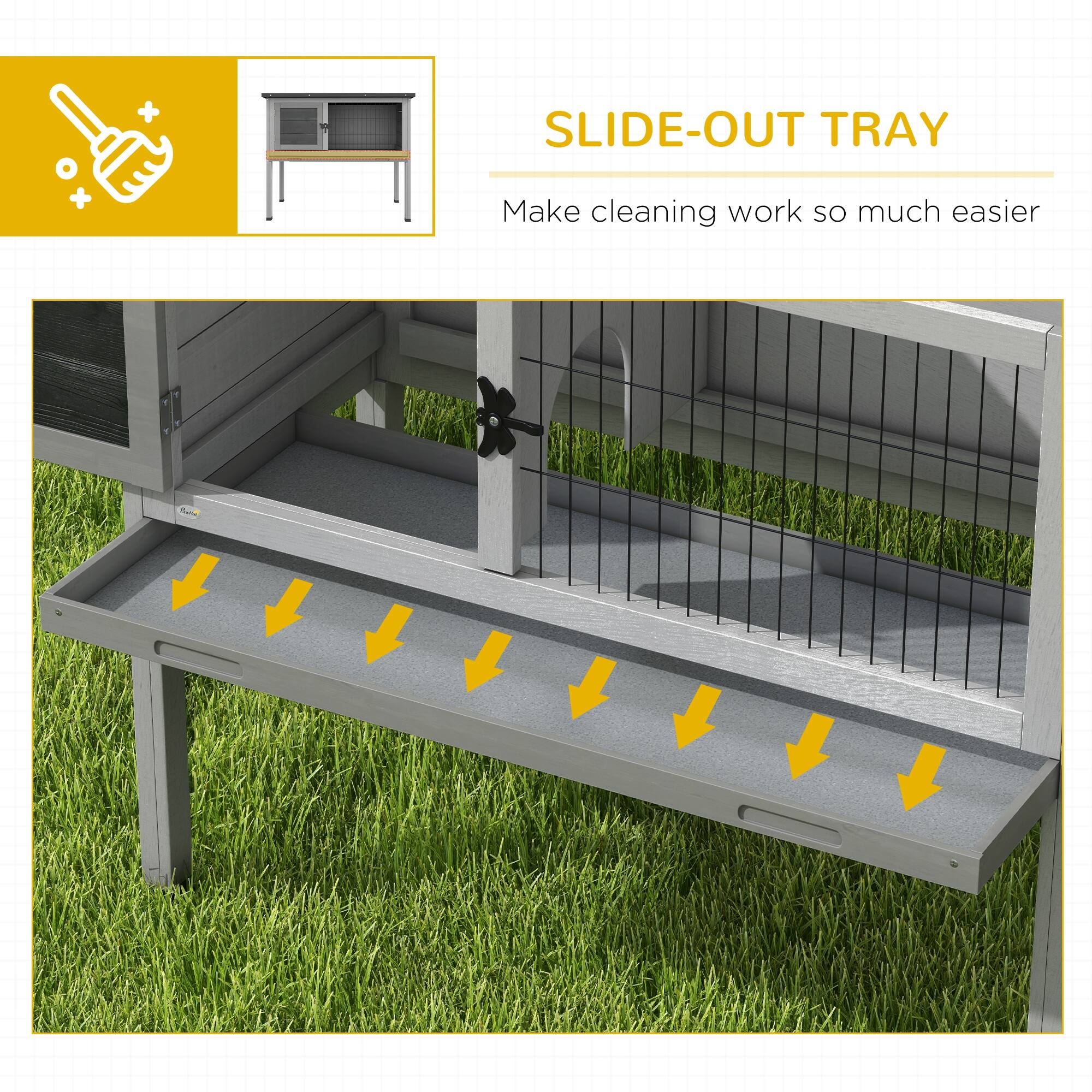 SLIDE-OUT TRAY  
Make cleaning work so much easier