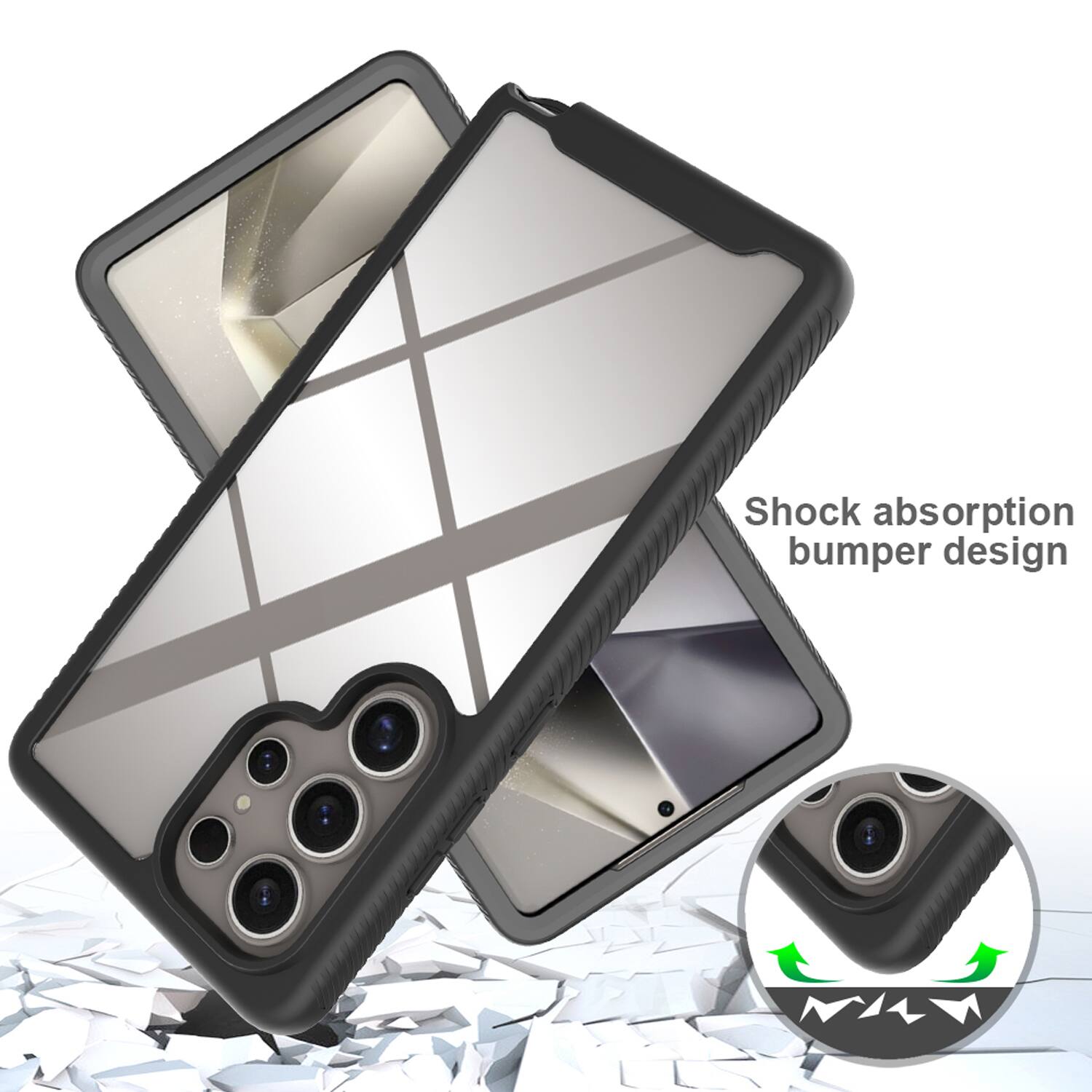 Shock absorption bumper design
