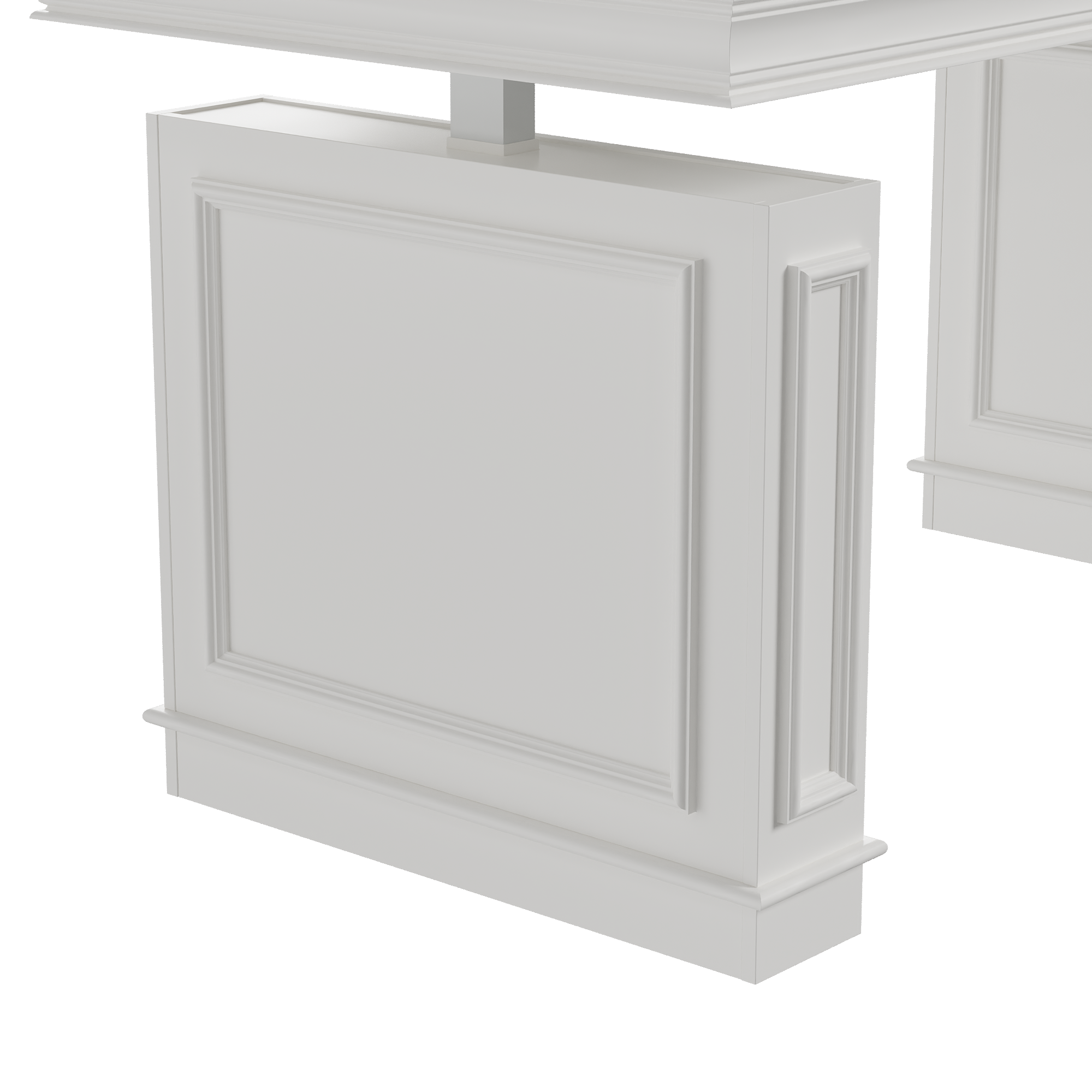 Alt View 7. Famapy - Electric Standing Desk with Side Cabinets, Heavy-Duty Height Adjustable Home Office Workstation with 4 Memory Presets - White.