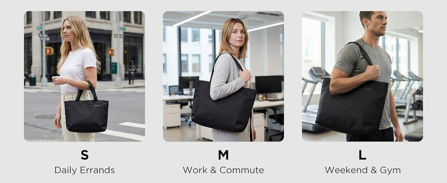 S Daily Errands  
M Work & Commute  
L Weekend & Gym