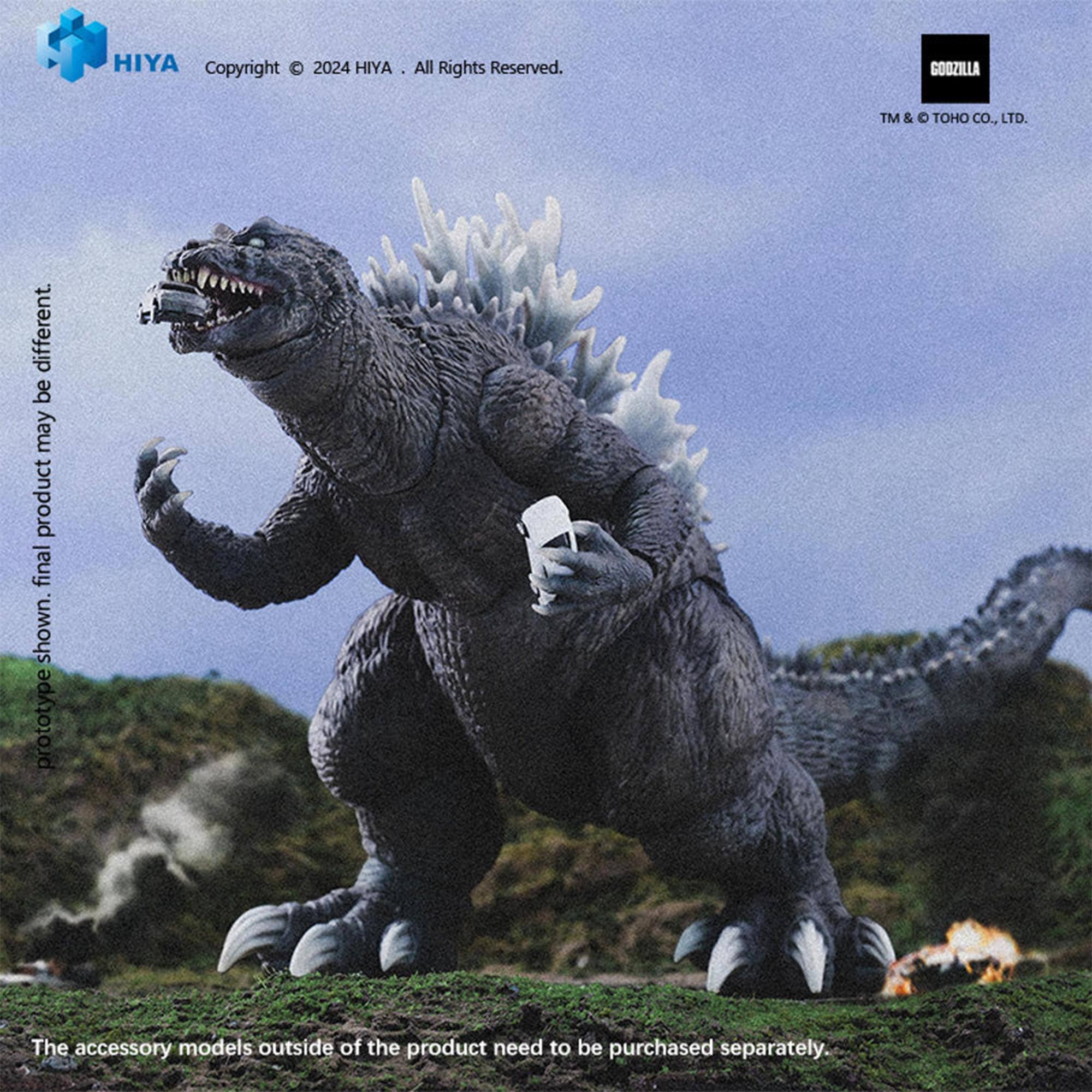 HIYA  
Copyright © 2024 HIYA. All Rights Reserved.  
GOOZILLA  
TM & TOHO CO., LTD.  

prototype shown. final product may be different.  
The accessory models outside of the product need to be purchased separately.