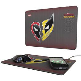 Keyscaper - Marvel Grid 15-Watt Wireless Charger and Mouse Pad - Deadpool Wolverine