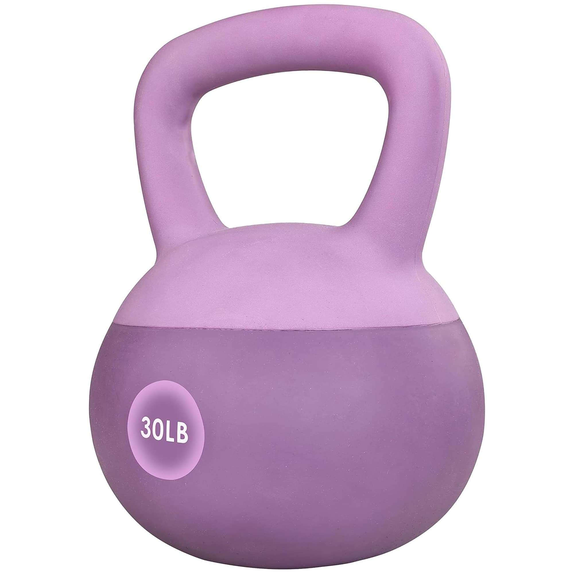 Fitvids - Soft Kettlebell Ergonomic Grip, Iron & Sand Filled, 30 Pounds - Purple price history on PriceWatchPro