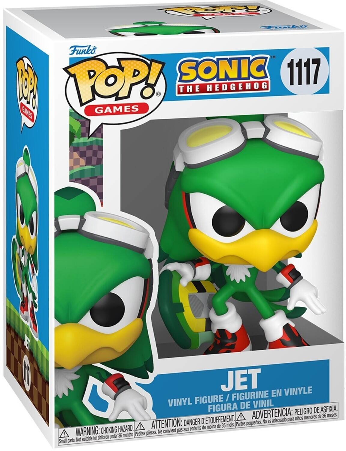 POP! SONIC 1117 1 GAMES 1 THE HEDGEHOG GAMES JET EN VINYLE FIGURE / FIGURINE VINYL FIGURA DE VINIL PELIGRO DE ASFIXIA. D'TOUFFEMENT. ADVERTENCIA: para nios menores de 36 meses. DANGER pequeas. No es adecuado HAZARD. ATTENTION: aux enfants de moins de 36 mois Partes WARNING: CHOKING Petites pices. Ne convient pas for children under 36 months Smal parts. Not suitable
