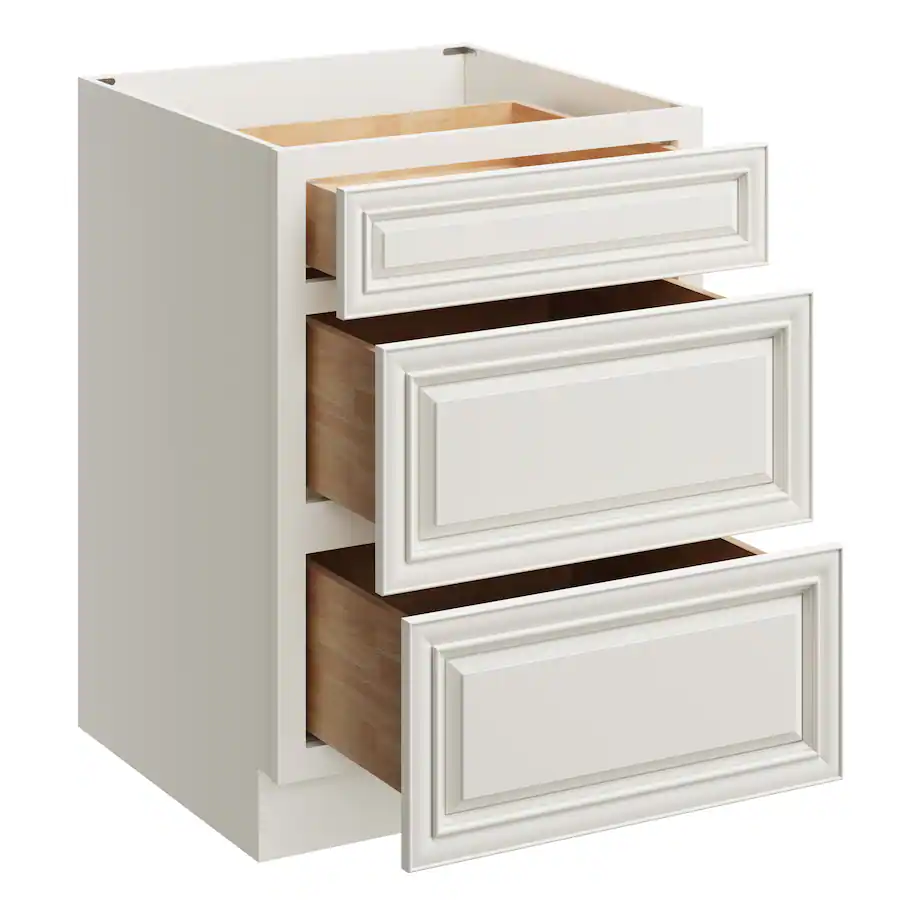 Boyel Living 24 Inch Kitchen Base Cabinet with 3 Soft Close Drawers ...