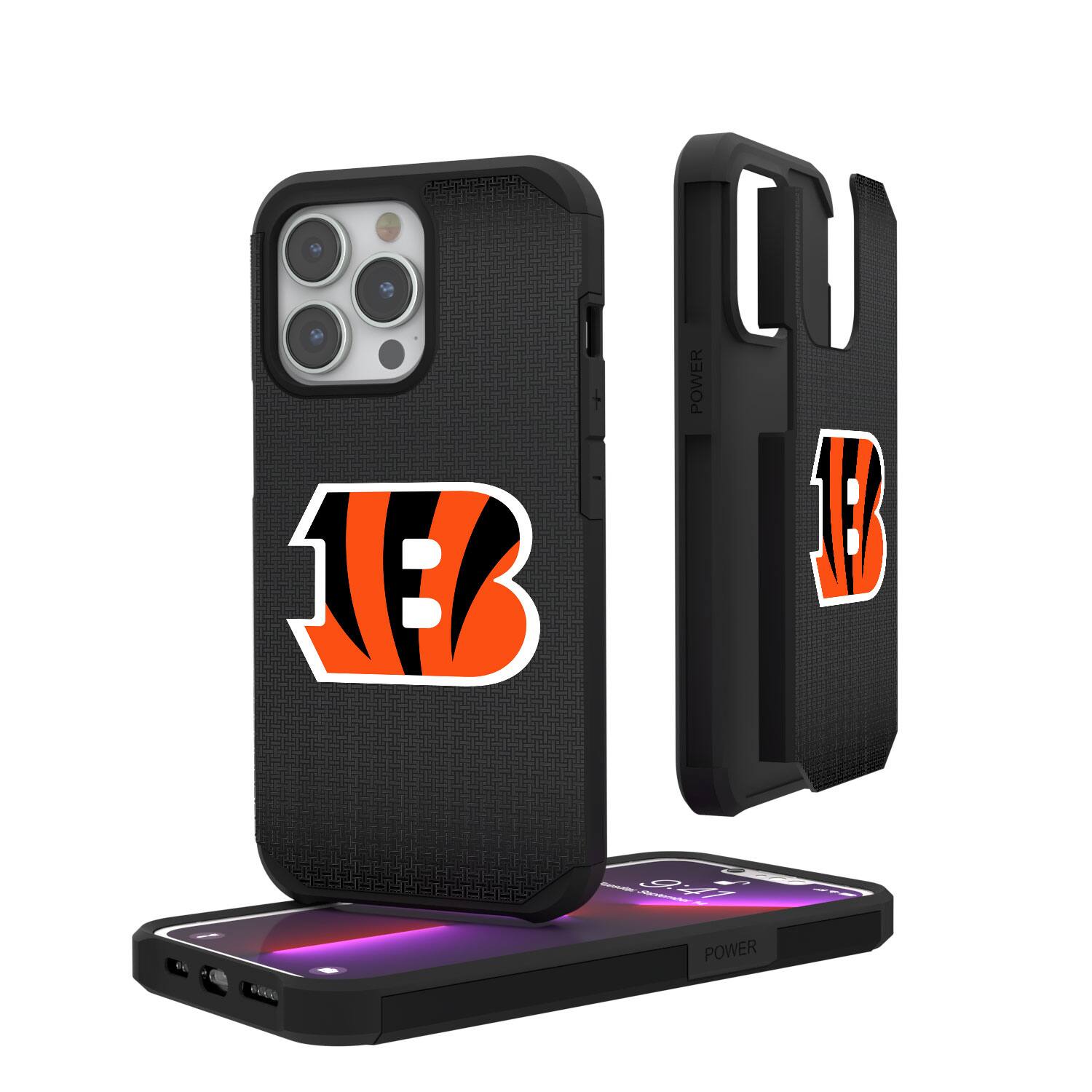 Keyscaper - NFL - Cincinnati Bengals Linen Logo iPhone Rugged Case - 14 Pro Max - Black price history on PriceWatchPro
