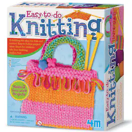 4M - 4M: Easy-To-Do Knitting Kit - Learn 2 Yarn Projects, All-In-1 DIY Set, Kids 8+