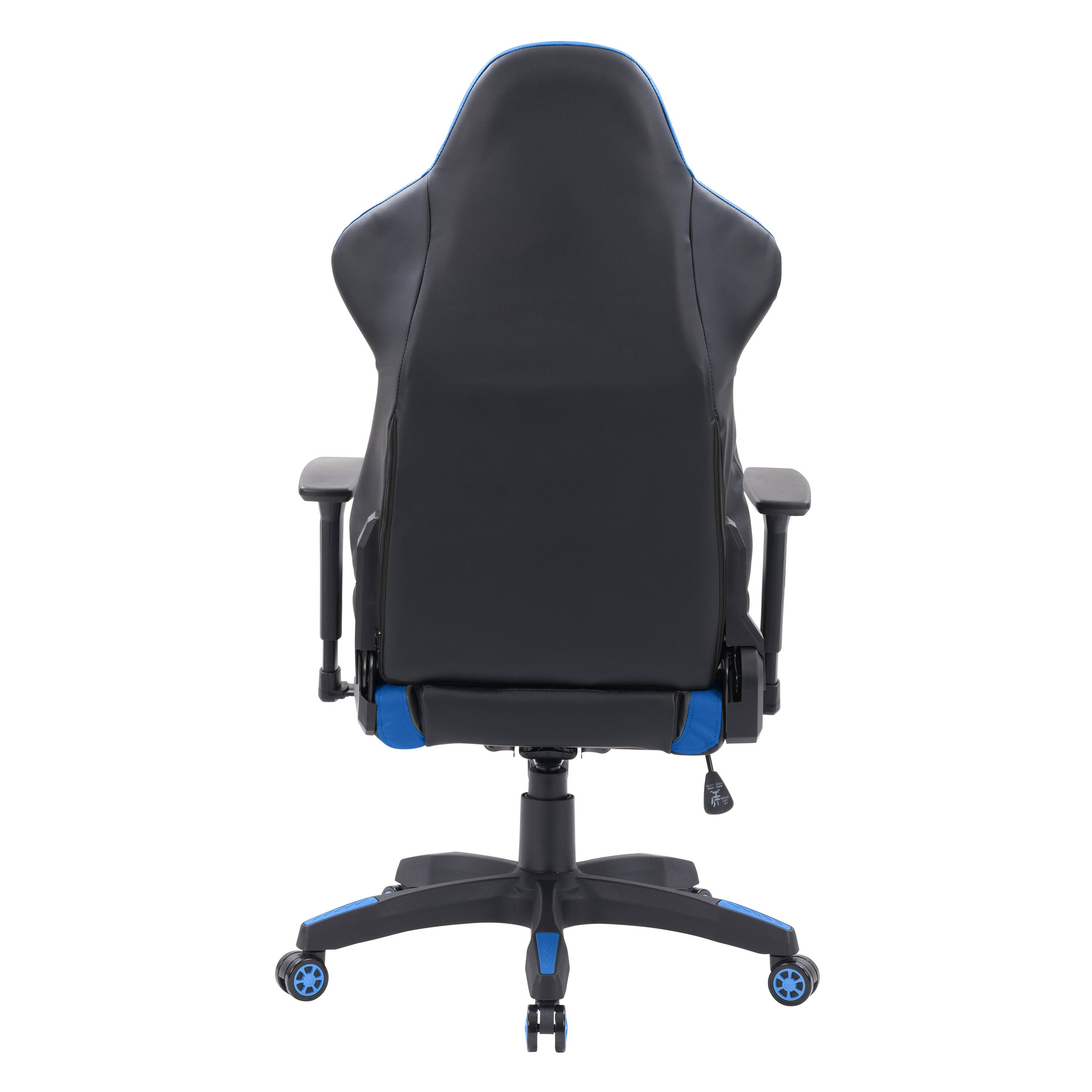 Alt View 13. CorLiving - Nightshade Gaming Chair - Black and Blue.