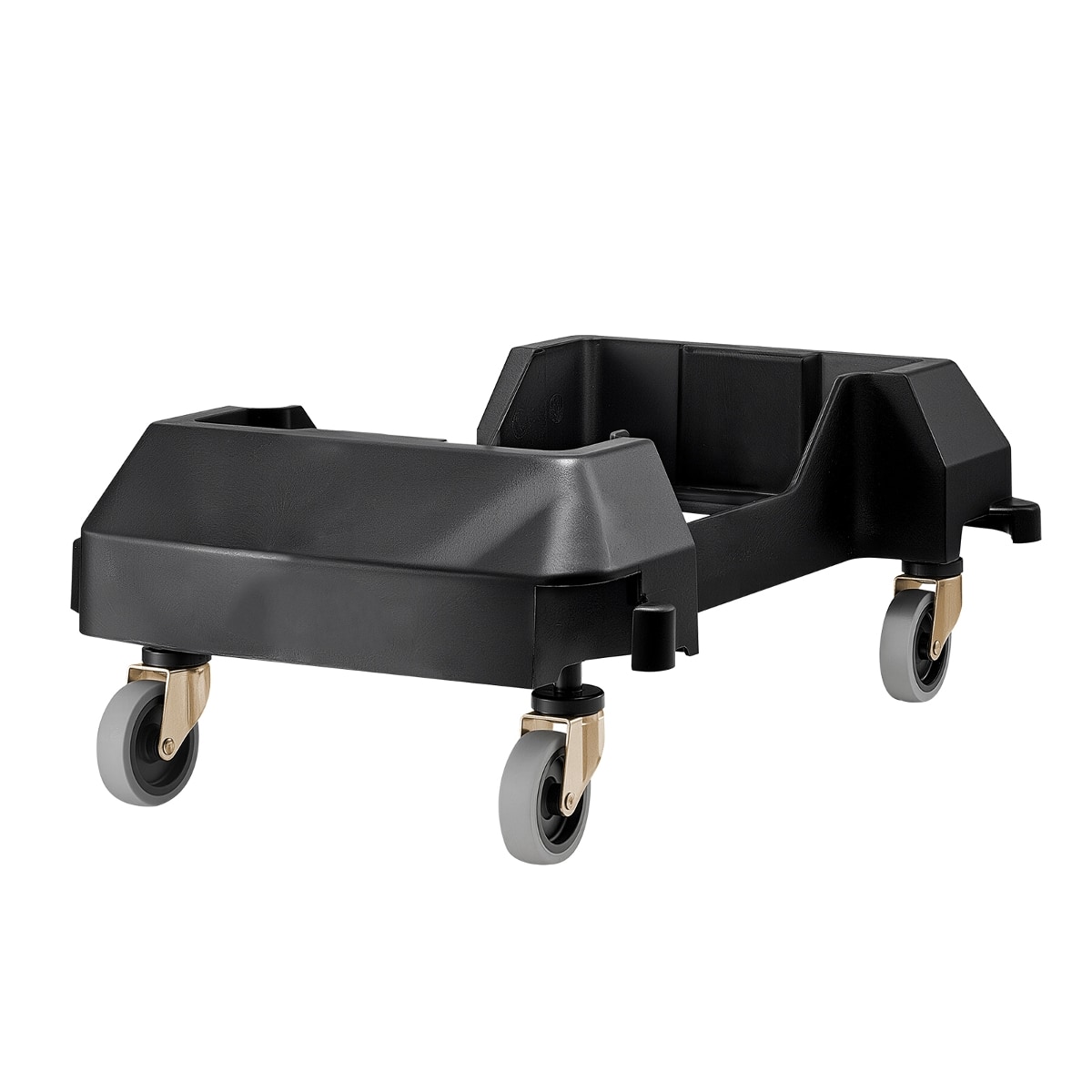 Ropilly - Slim Trash Can Dolly with Wheels, Heavy Duty Polypropylene Base for 16 and 23 Gallon Bins - Black