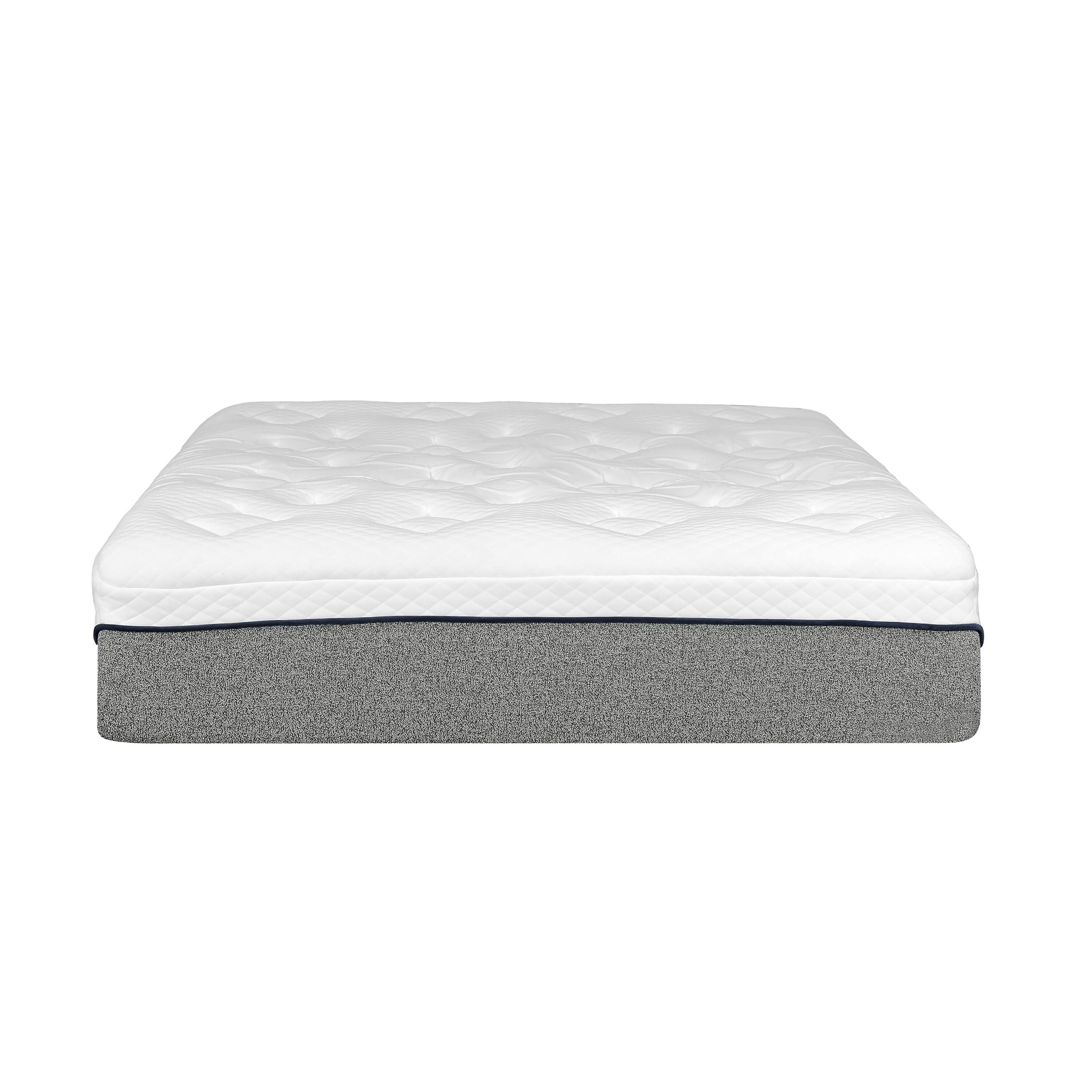 Angle. Manhattan Lane - Divy Full Size 13 Inch Mattress, Cool Gel Memory Foam, Jacquard Fabric - White, Gray.