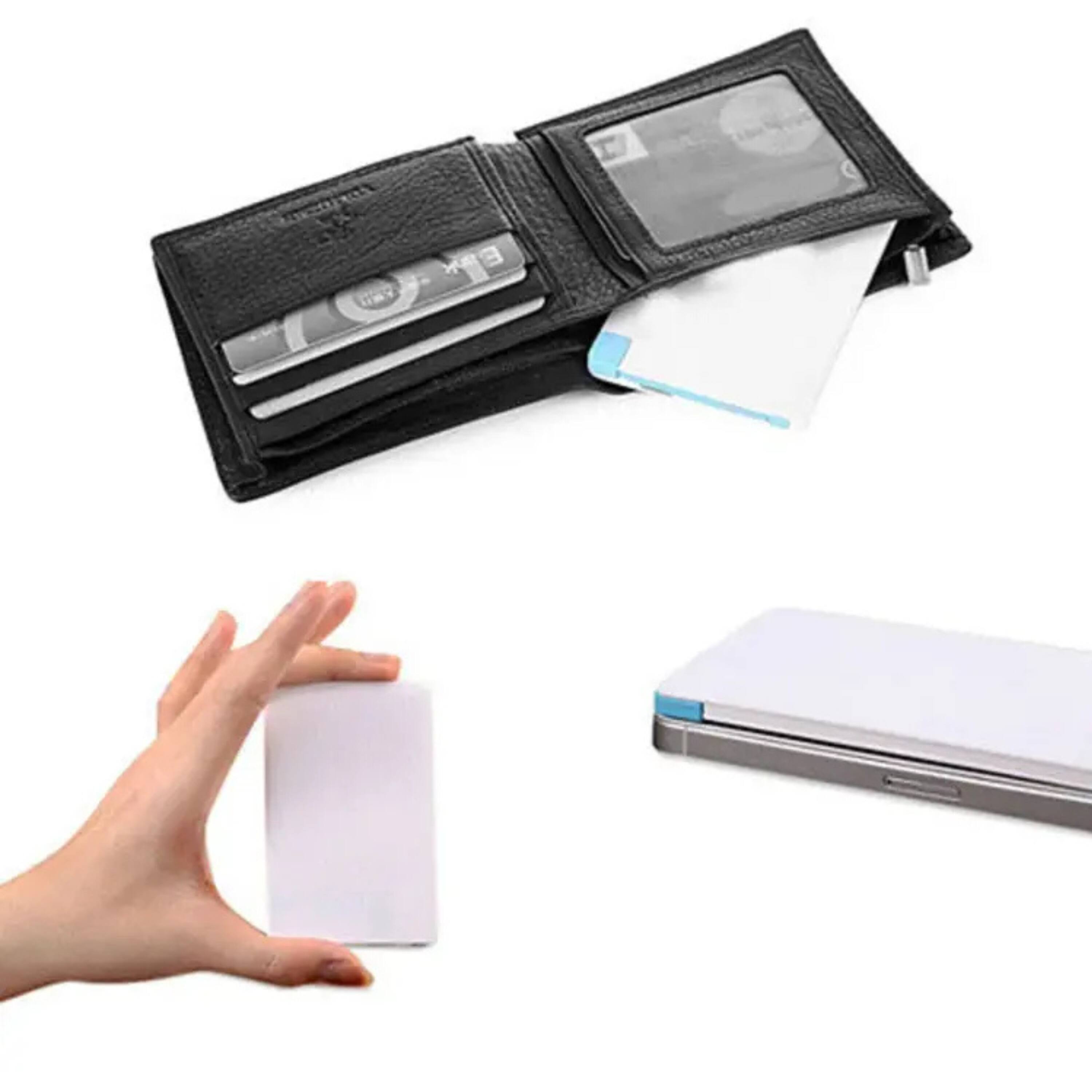 Left. Kitcheniva - Compact Slim Pocket Charger For Smart Devices With Easy Carry And Fast Charging - White.