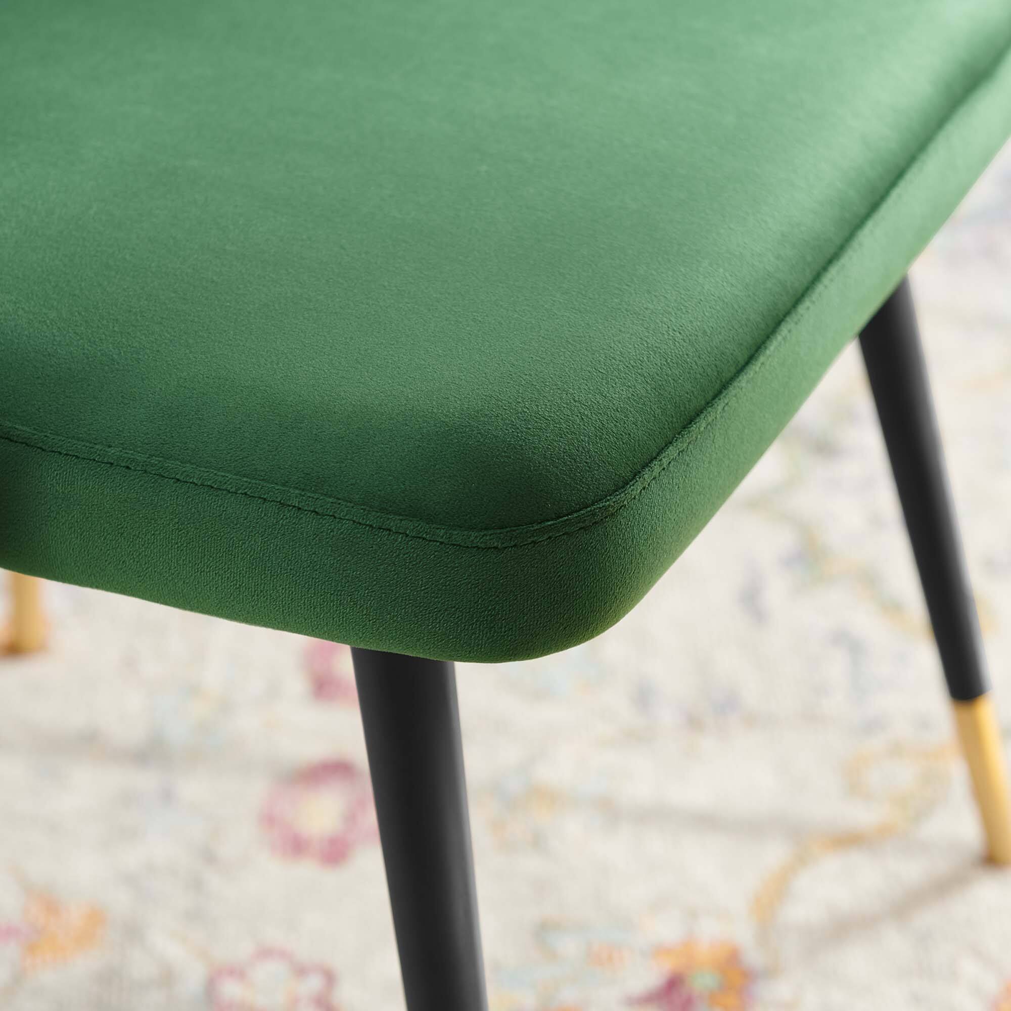 Back. Modway - Adorn Tufted Performance Velvet Dining Side Chair by Modway - Emerald.