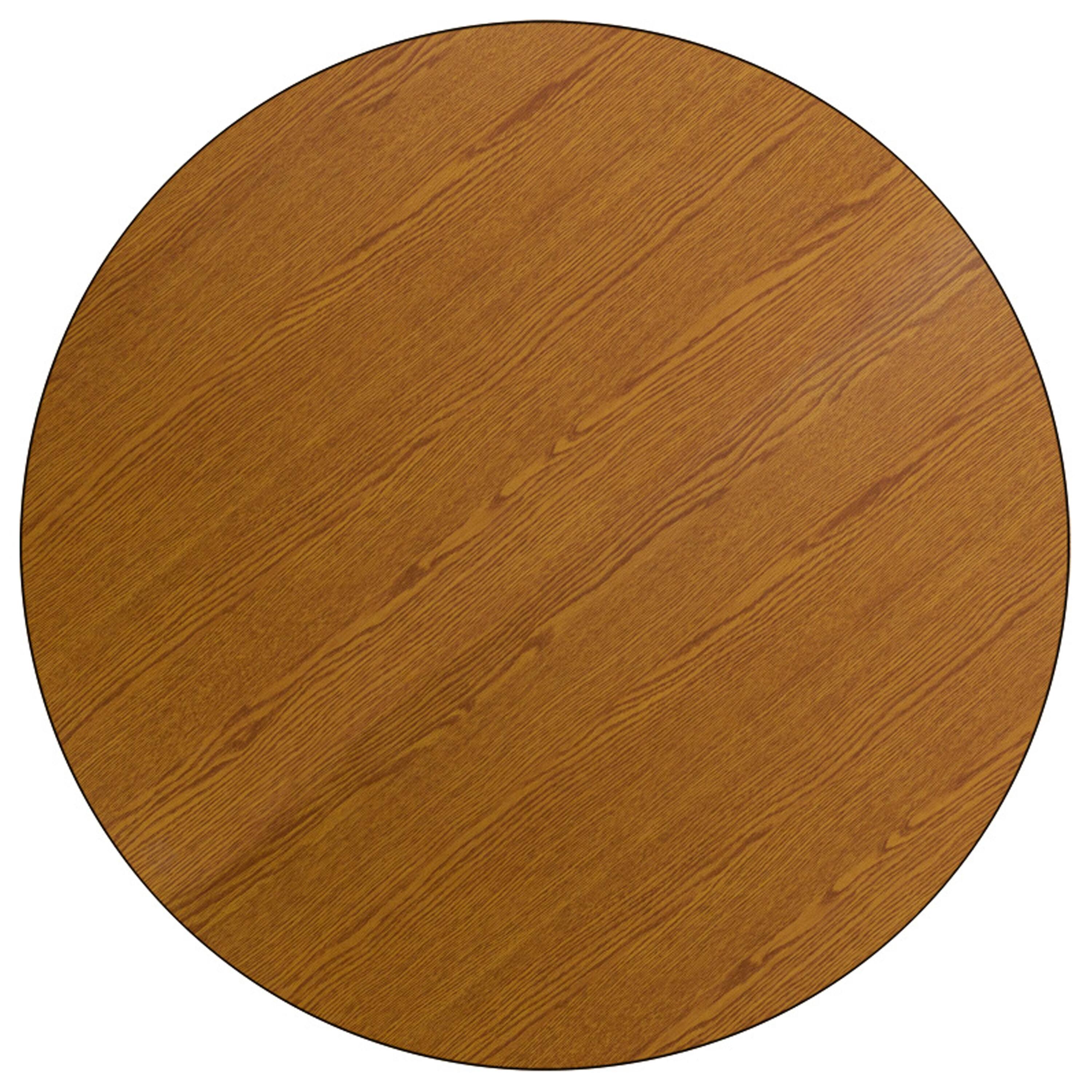 Alt View 2. Emma + Oliver - Mobile 42" Round Laminate Adjustable Activity Table - Oak.