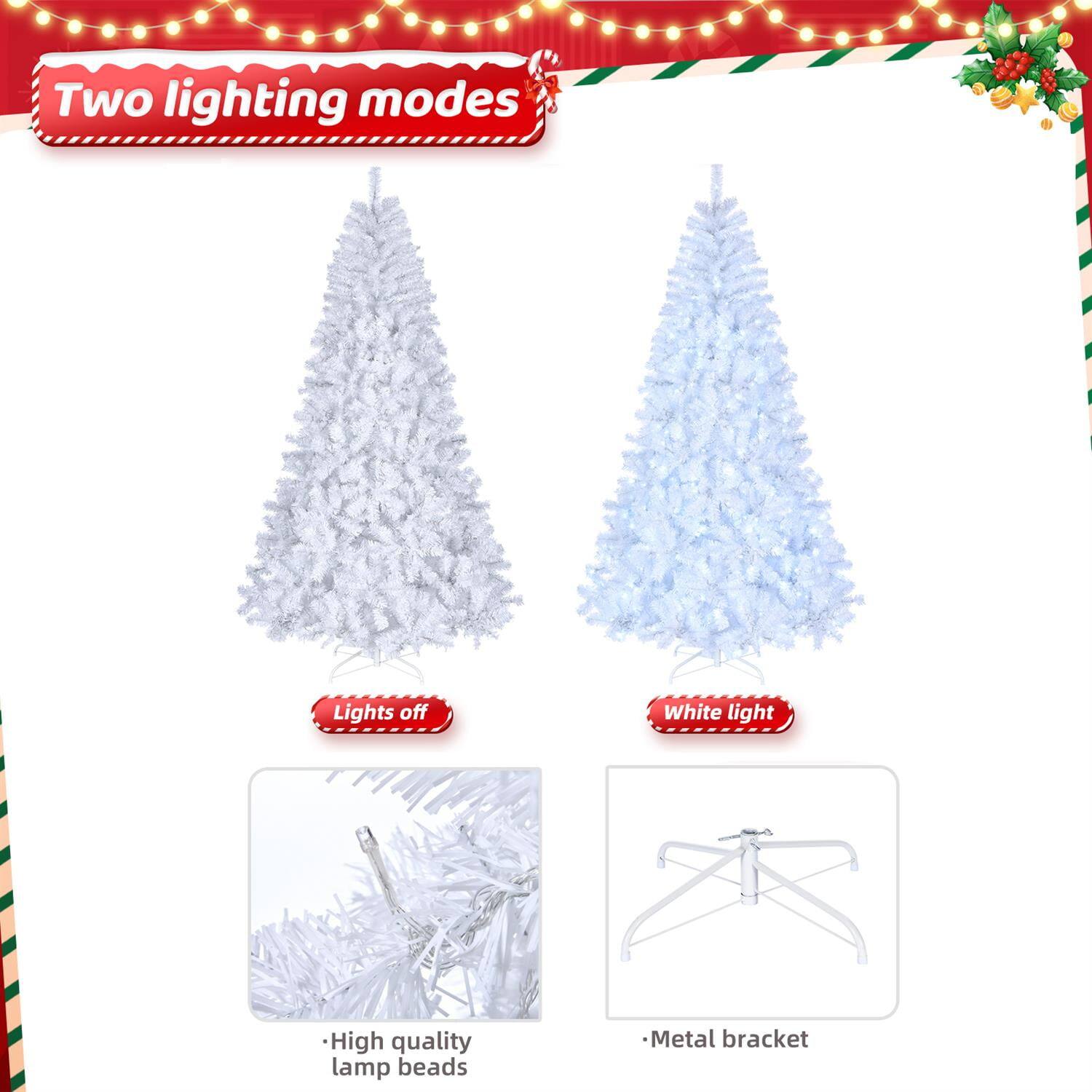 Two lighting modes

- Lights off
- White light

- High quality lamp beads
- Metal bracket