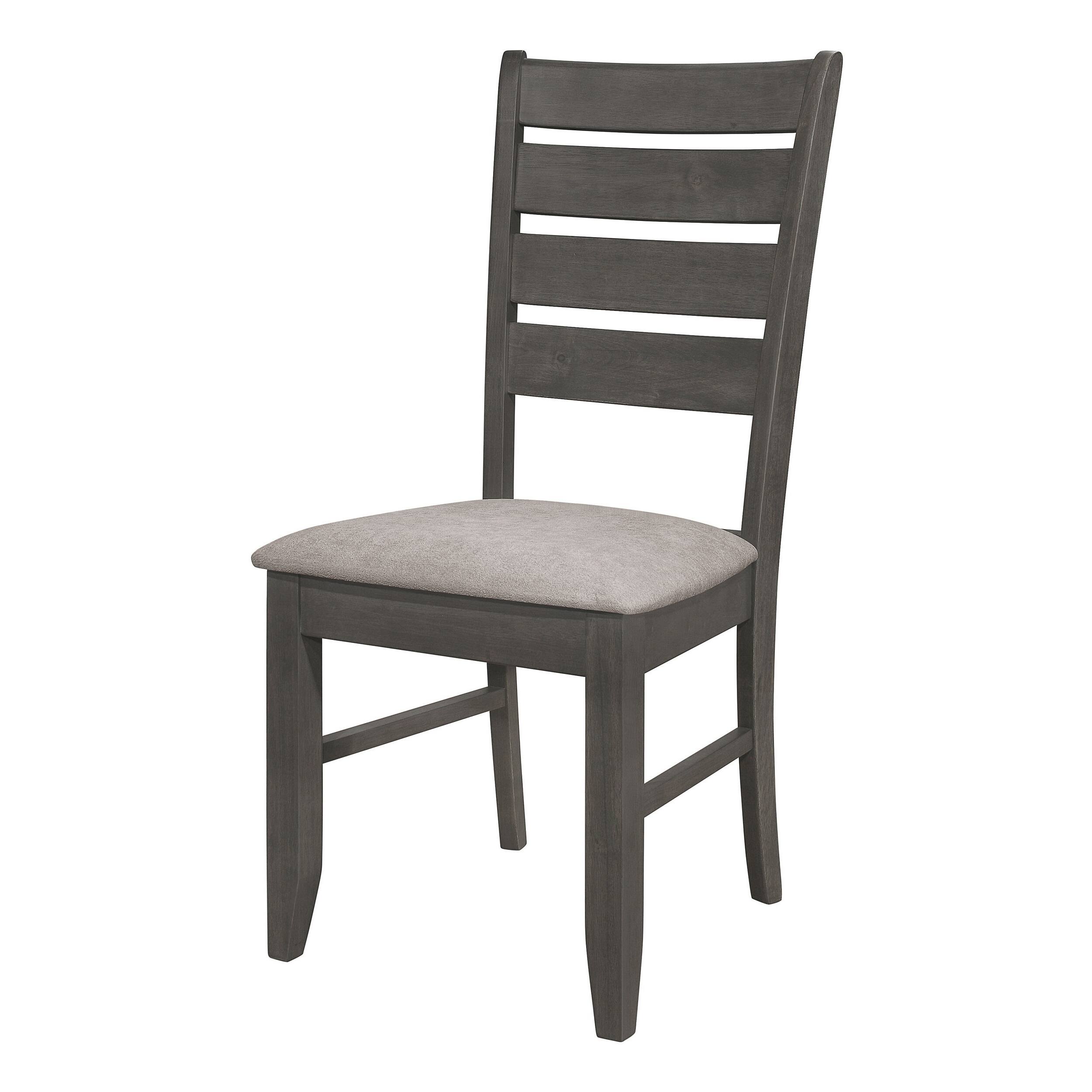 Alt View 1. Manhattan Lane - Lyla 19 Inch Side Chair, Set of 2, Ladderback Style, Rustic Gray Wood - Gray.