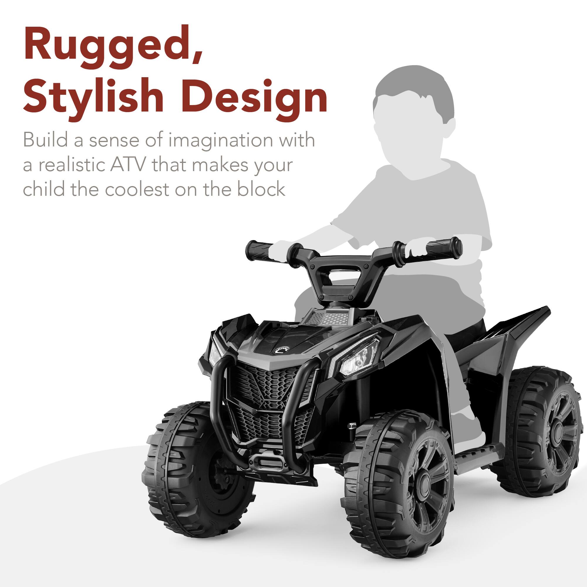 Rugged, Stylish Design

Build a sense of imagination with a realistic ATV that makes your child the coolest on the block.