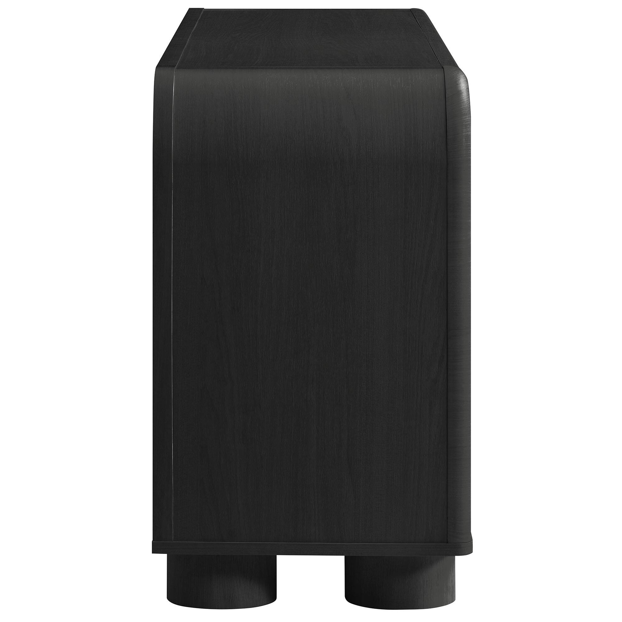 Alt View 2. Modway - Bellamy Curved 4-Door Sideboard Cabinet by Modway - Black Oak.