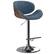 Front. Simpli Home - Marana Bentwood Adjustable Swivel Bar Stool - Distressed Blue.