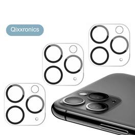 Qixxronics - 3-PACK Camera Lens Protector for iPhone 11 Pro Tempered Glass Lens Cover Flim - Clear