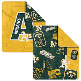 Logo Brands - Oakland Athletics 50" x 60" Dream Weave Throw Blanket - Hunter Green