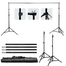 Winado - 10FT Heavy Duty Backdrop Stand KIT Photography Studio Background Support+Case - Black