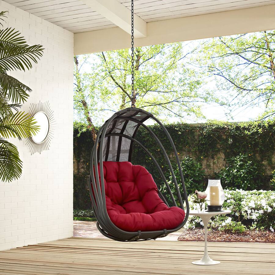 Modway Red Chair Whisk Outdoor Patio Swing Chair Without Stand by Modway Red EEI-2656 ...