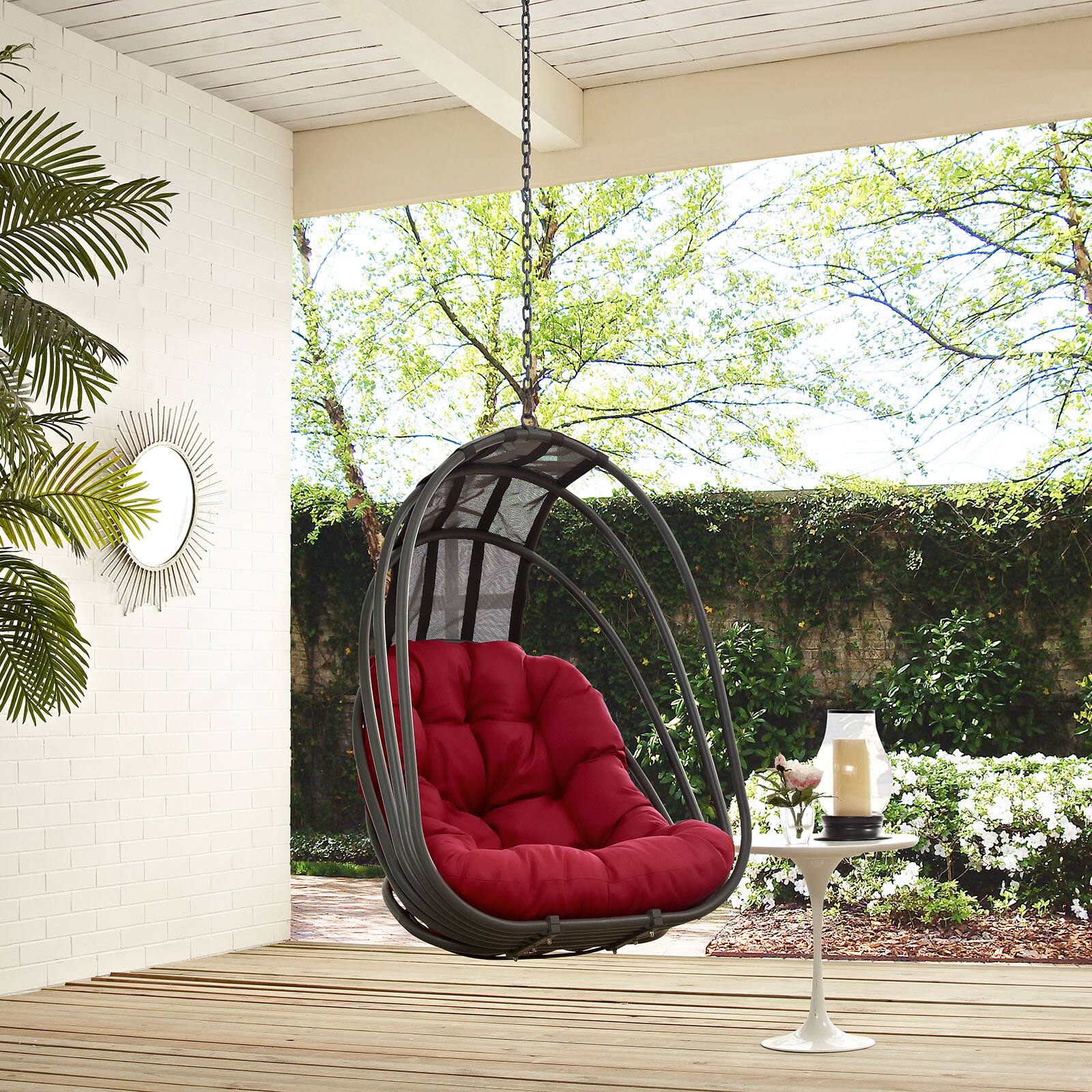 Whisk Outdoor Patio Swing Chair Without Stand by Modway Red EEI-2656 ...