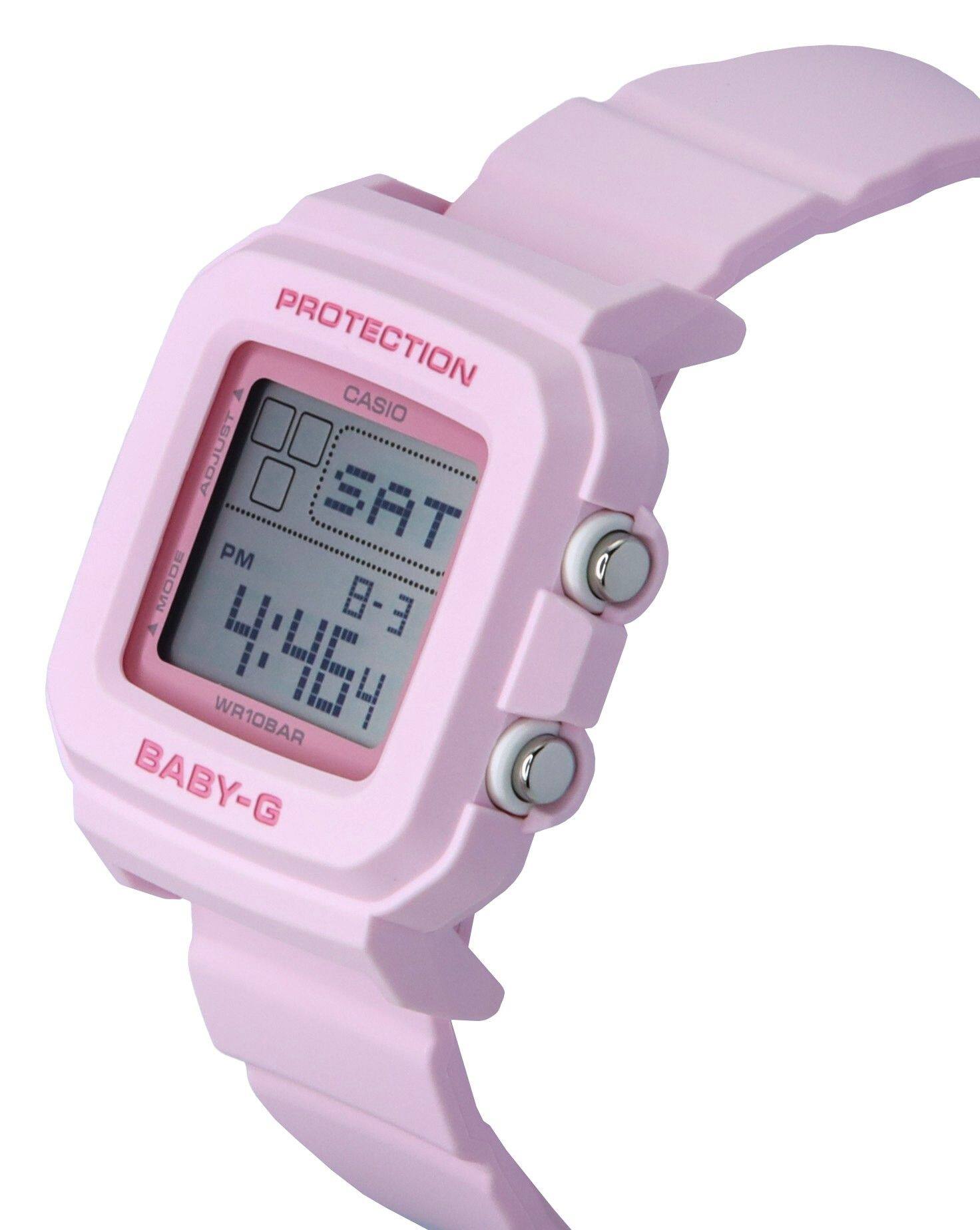 PROTECTION  
CASIO  
ADJUST  
PM  
SAT  
8-3  
4:45  
WR10BAR  
BABY-G