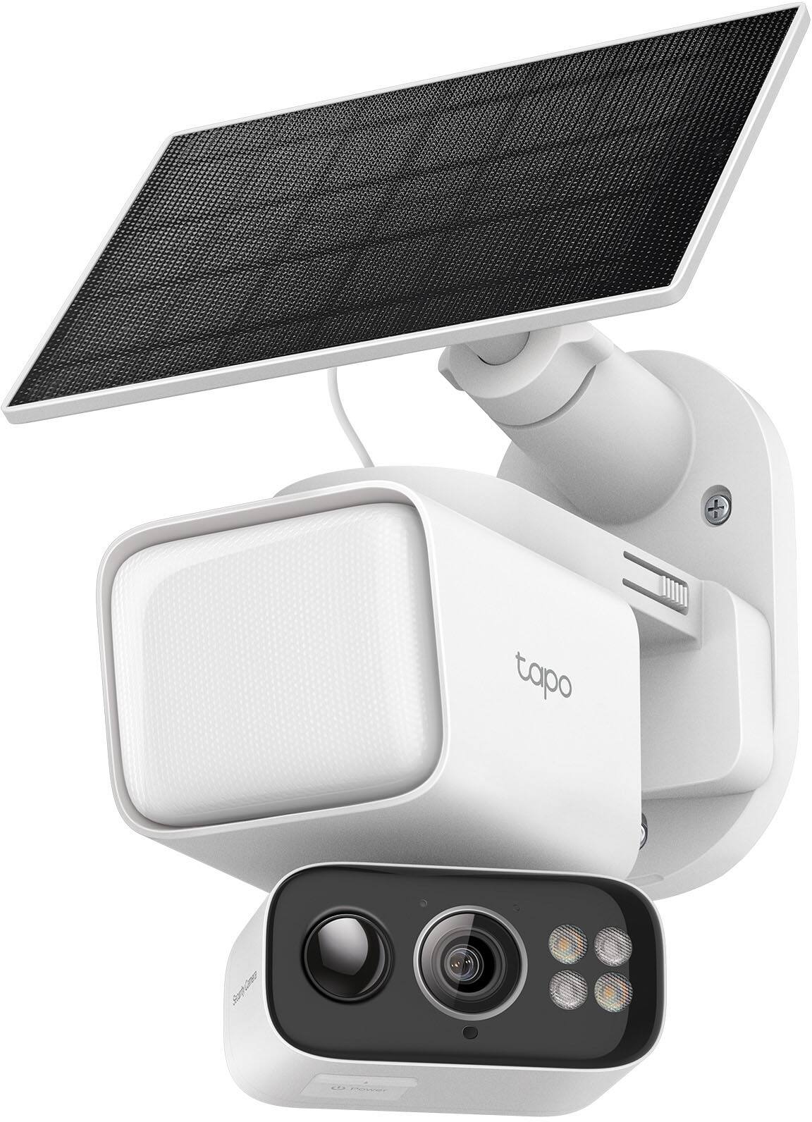 Alt View 19. TP-Link - Tapo Floodlight and Wireless Pan-Tilt Security 2K QHD Camera, 360° Coverage, with Solar - No Monthly Fees - White - White.