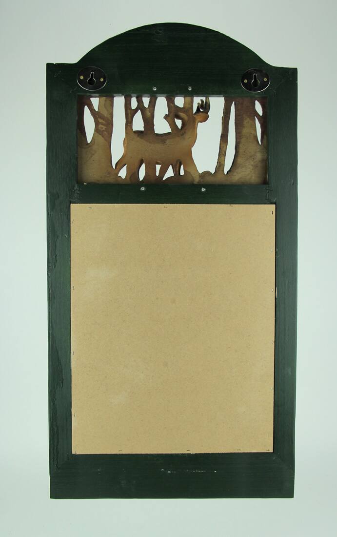 Alt View 2. Rivers Edge - Rustic Wood Frame Country Deer Hanging Chalkboard with Hooks - Dark Green.