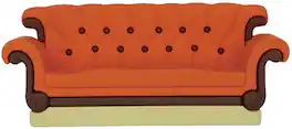 Monogram - Friends Couch 3D Foam Magnet - Orange